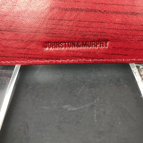 Johnston Murphy red leather card holder, NWOT - Picture 3 of 4